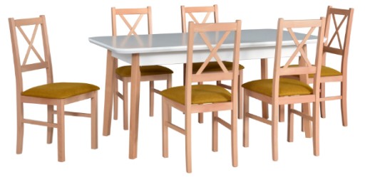Zestaw 21: stół 160/200x90 + 6 krzeseł PROMOCJA