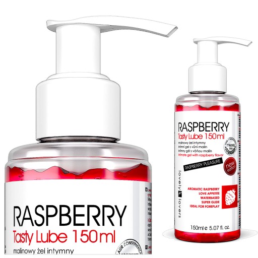 RASPBERRY TASTY LUBE SMAKOWY ŻEL LUBRYKANT MALINA NAWILŻENIE POŚLIZG 150ML