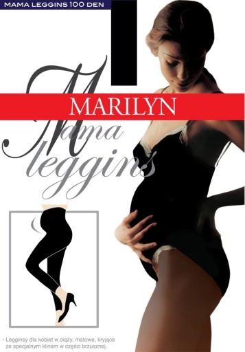 MARILYN LEGGINSY CIĄŻOWE MAMA LEGGINS 1/2 S/M