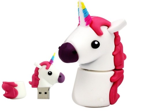 PENDRIVE USB 64 GB JEDNOROŻEC PONY BIAŁY BAJKA