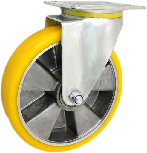 KOŁO fi 200 mm ALUMINIUM POLIURETAN 400kg SKRĘTNE