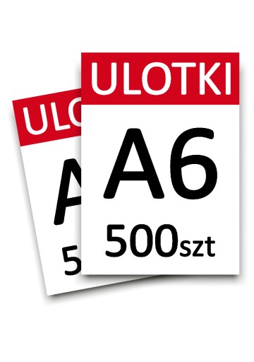 Ulotki A6 500 szt. dwustronne