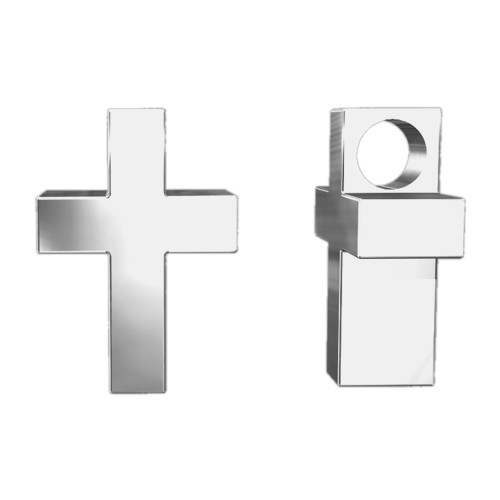 Zawieszka krzyżyk choker srebro 925