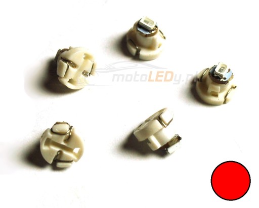 LED 0,2W T4.2 T4 R4 W1,2W W2W 12V 20lm czerwona