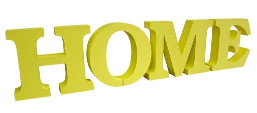 HOME dekoracja litery osobno napis 3D wys.15cm