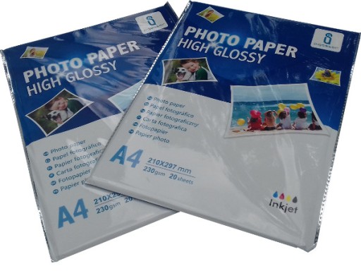 Profesjonalny Papier fotograficzny A4 230g High Glossy op. 100 ark