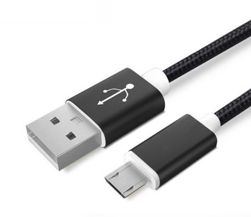 kabel złącze micro USB ładowarka ok. 1,5m czarny