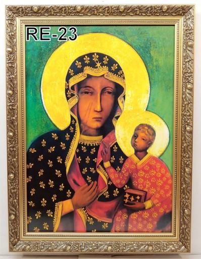 RELIGIJNY 80X60 CM OBRAZ W ZŁOTEJ RAMIE