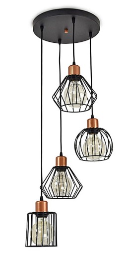 Lampa Plafon Wisząca Loft Edison z Drutu 722-4