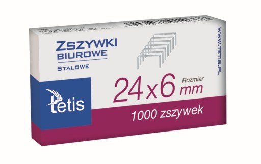 Zszywki TETIS 24x6 1000 szt.