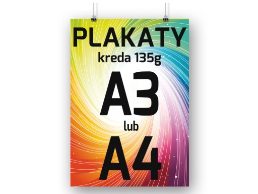 PLAKATY A3 250 szt / A4 500 szt - kreda 130g 135g