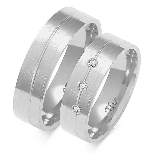OBRĄCZKI ZŁOTE 14K 6 mm BRYLANT id A-228