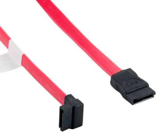 Kabel do dysku SATA DATA 7-PIN kątowy prosty 50cm