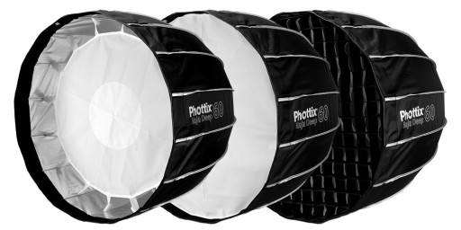 softbox Phottix Raja Quick-Folding Octa Hexa Deep 60cm BOWENS EPROFOTO ELIN