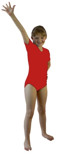 6003_BODY GIMNASTYCZNE rękaw kr rozm 134 red