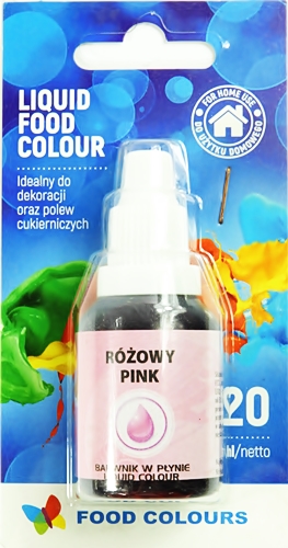 BARWNIK SPOŻYWCZY W PŁYNIE RÓŻOWY 20 ML