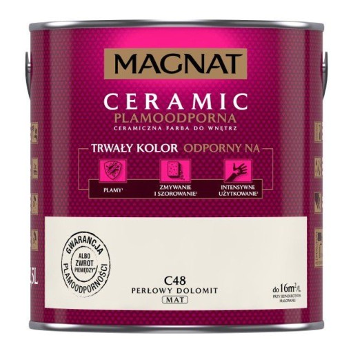 MAGNAT Ceramic farba 2,5L C48 PERŁOWY DOLOMIT