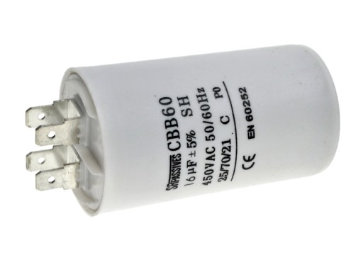 KONDENSATOR 16uF 450V do silnika CBB60A