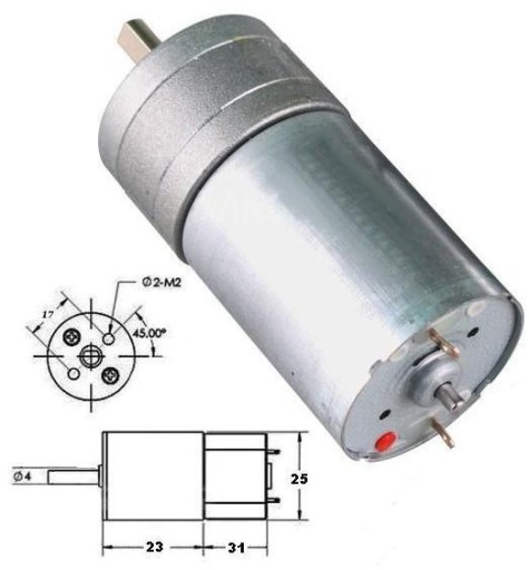 Silnik silniczek z przekładnią 12V MT75 10obr/min