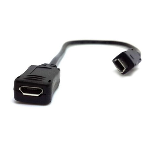 Kabel Adapter Przejściówka z MicroUSB - MiniUSB FM