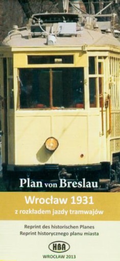 BRESLAU PLAN 1931 WROCŁAW ROZKŁAD TRAMWAJ AUTOBUS