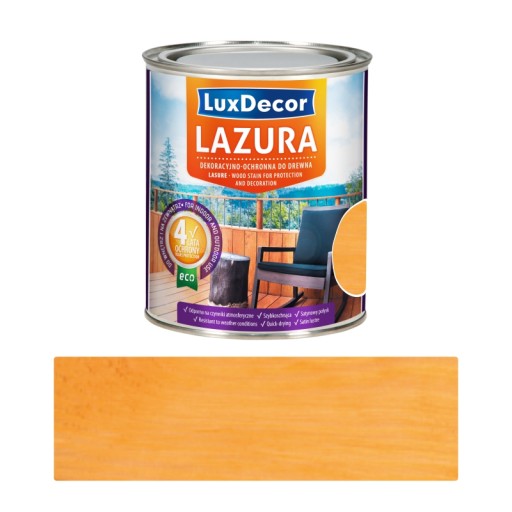 Luxdecor Lazura 4 lata ochrony 0,75l SOSNA