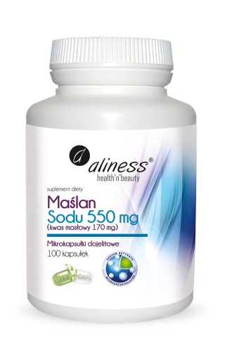 ALINESS Maślan Sodu Kwas Masłowy 550mg JELITA 100k