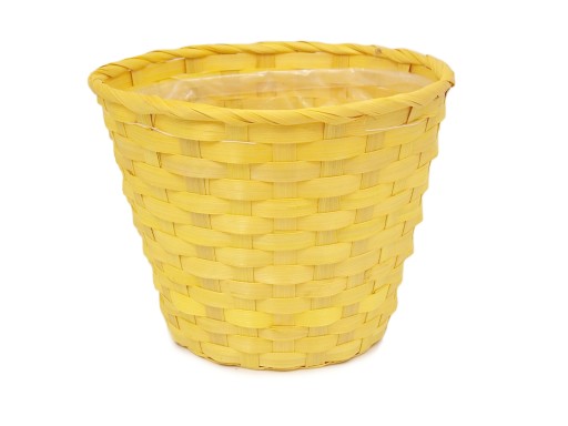 duża OSŁONA OSŁONKA DONICZKA bambusowa żółta 23 cm