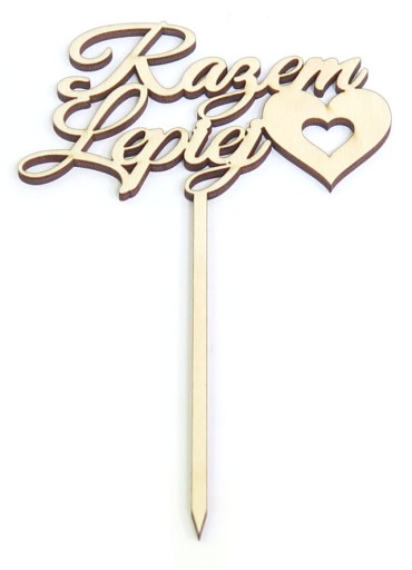 TOPPER DEKOR NA TORT Razem Lepiej 175x105mm VR15