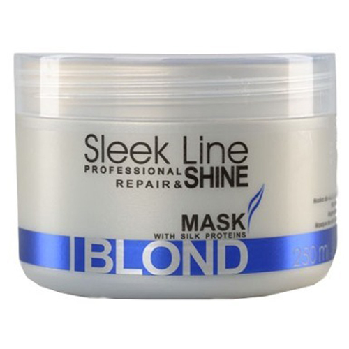 STAPIZ SLEEK LINE BLOND MASKA Z JEDWABIEM DO WŁOSÓW BLOND OCHRONA 250 ML