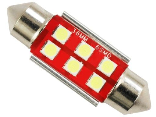 Żarówka C5W 6 LED 3535 CANBUS CAN BUS 12/24V 36 mm