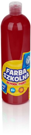 Farba szkolna ASTRA plakat. 500 ml ciemna czerwona