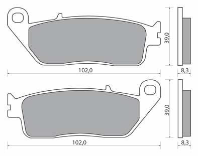 Тормозные колодки, колодки honda vf vt vtr 250 750 1100 shadow gl 15001 - фото