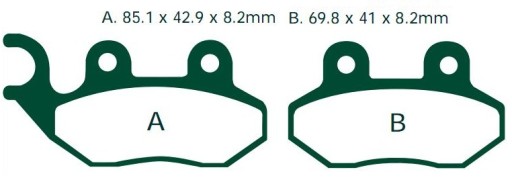 Тормозные колодки, колодки peugeot tweet lxr pgo sym jet symply 1251 - фото