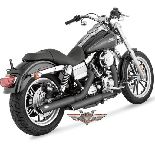 Harley dyna low супер широкий глушители v&h 91-171 - фото