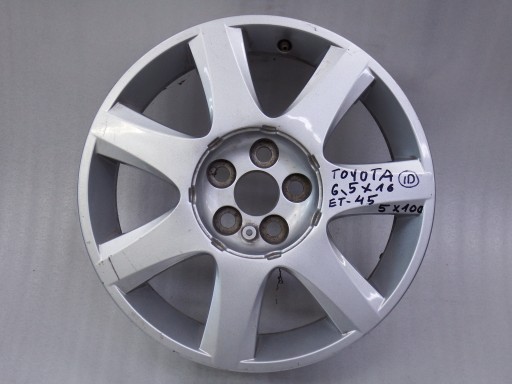 Диск toyota avensis 6,5x16 et45 5x100 оригинала1 - фото