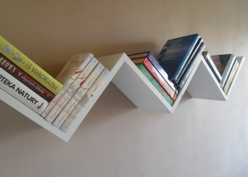 oryginalne półki na książki wiszące