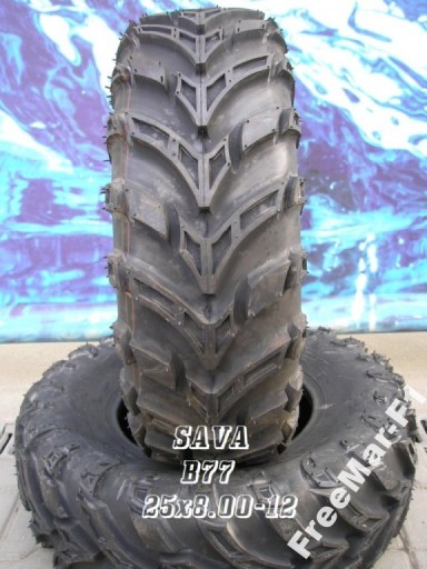 2шт. 25X8. 00-12 Sava B77 шини QUAD ATV 25x8-12