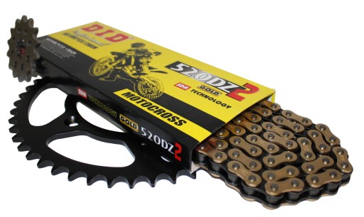 2568512001256936200125 - Цепь + звездочки Yamaha YZ-F 450 2003-2004R злотый