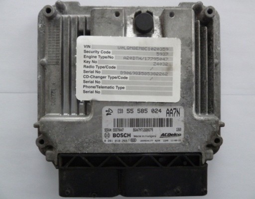 Computer OPEL INSIGNIA 2.0 CDTI 160 AA7N 55585024
