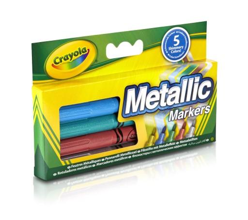 CRAYOLA KOVOVÉ FIXKY 5 KOL.5052 NETOXICKÁ KREATÍVNA SADA ŠKOLA