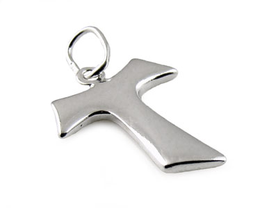 Krzyż krzyżyk TAU tauka mały srebrny srebro 925