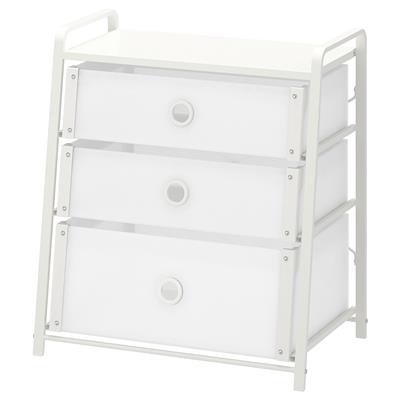 KOMODA 3 ZÁSUVKY BIELA 55 x 62 x 36cm IKEA LOTE