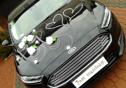 Dekoracja samochodu ozdoby na auto do ślubu kolory