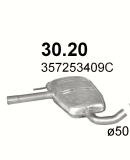 ЦЕНТРАЛЬНЫЙ ГЛУШИТЕЛЬ VOLKSWAGEN PASSAT 30.20