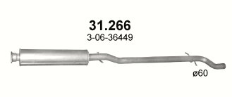 ГЛУШНИК ЦЕНТРАЛЬНИЙ VOLVO V70 31.266