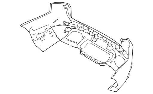 LR076662 - Оригинальный задний бампер Range Rover Sport SVR!
