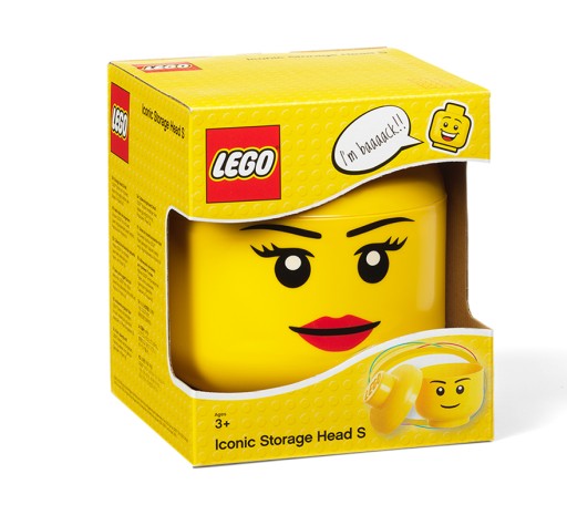 Játéktároló doboz Lego 16 x 18,5 cm LEGO KISLÁNY FEJ