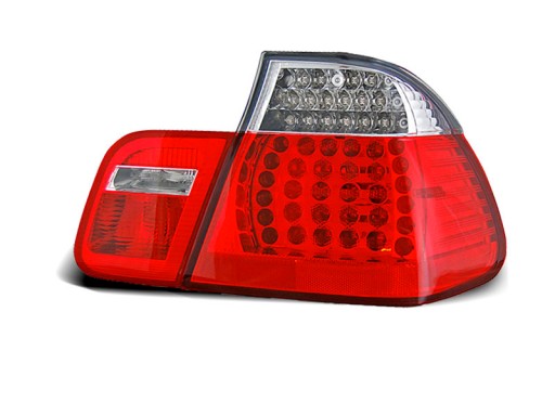 Lampy tył BMW E46 Sedan Red White LED diodowe WYPR