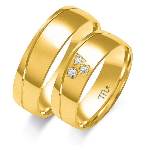 Zlaté prstene DIAMANTY PREMIUM MODEL OE-276Z